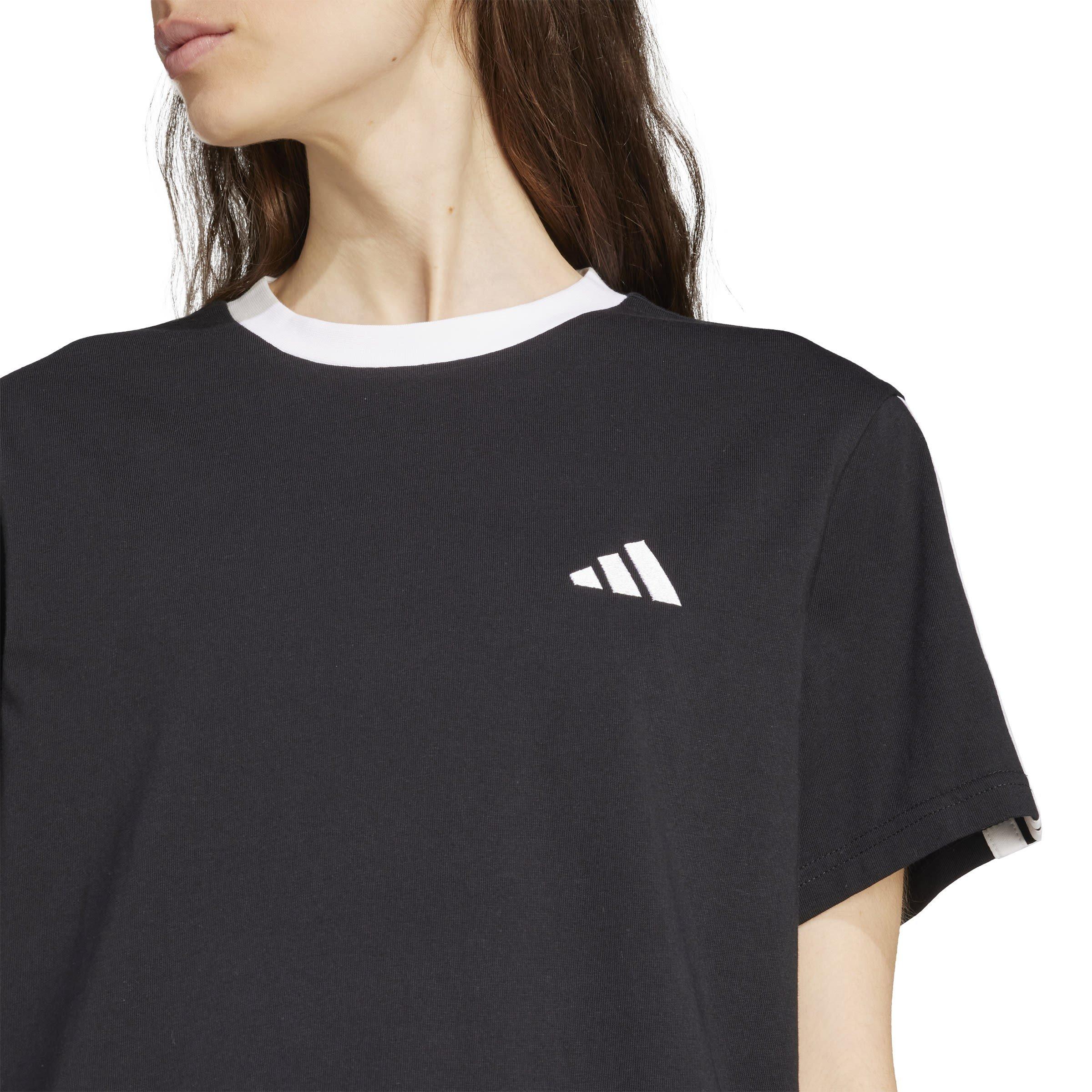 adidas Essentials 3 Stripe T-Shirt Womens