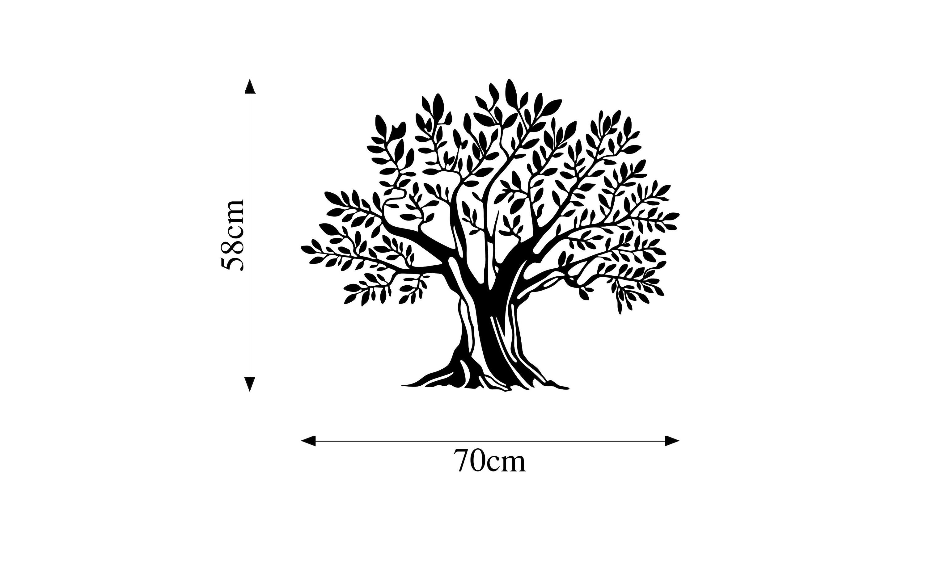Wanddekoration Monumental Tree 70 x 58 cmMetall-Wand-Accessoire