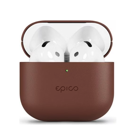 AirPods 4 Echtleder Hülle (9911131700007) - Dunkelbraun
