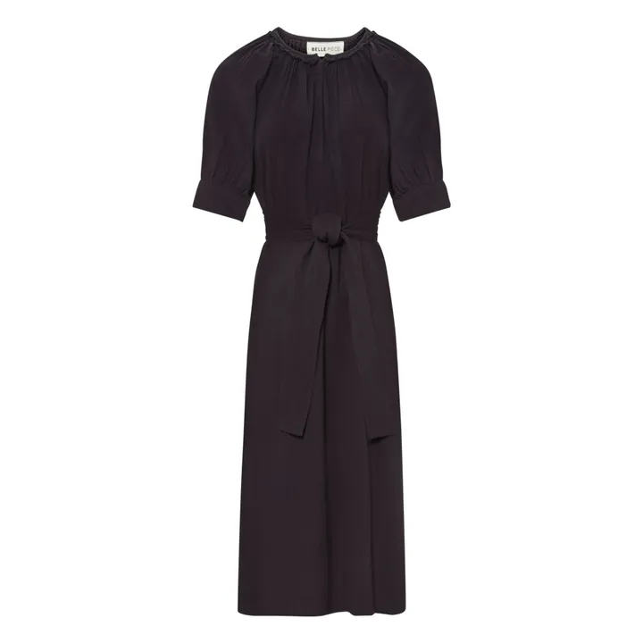 BELLEPIECE Robe Derek Rayures Dobby | Gris foncé