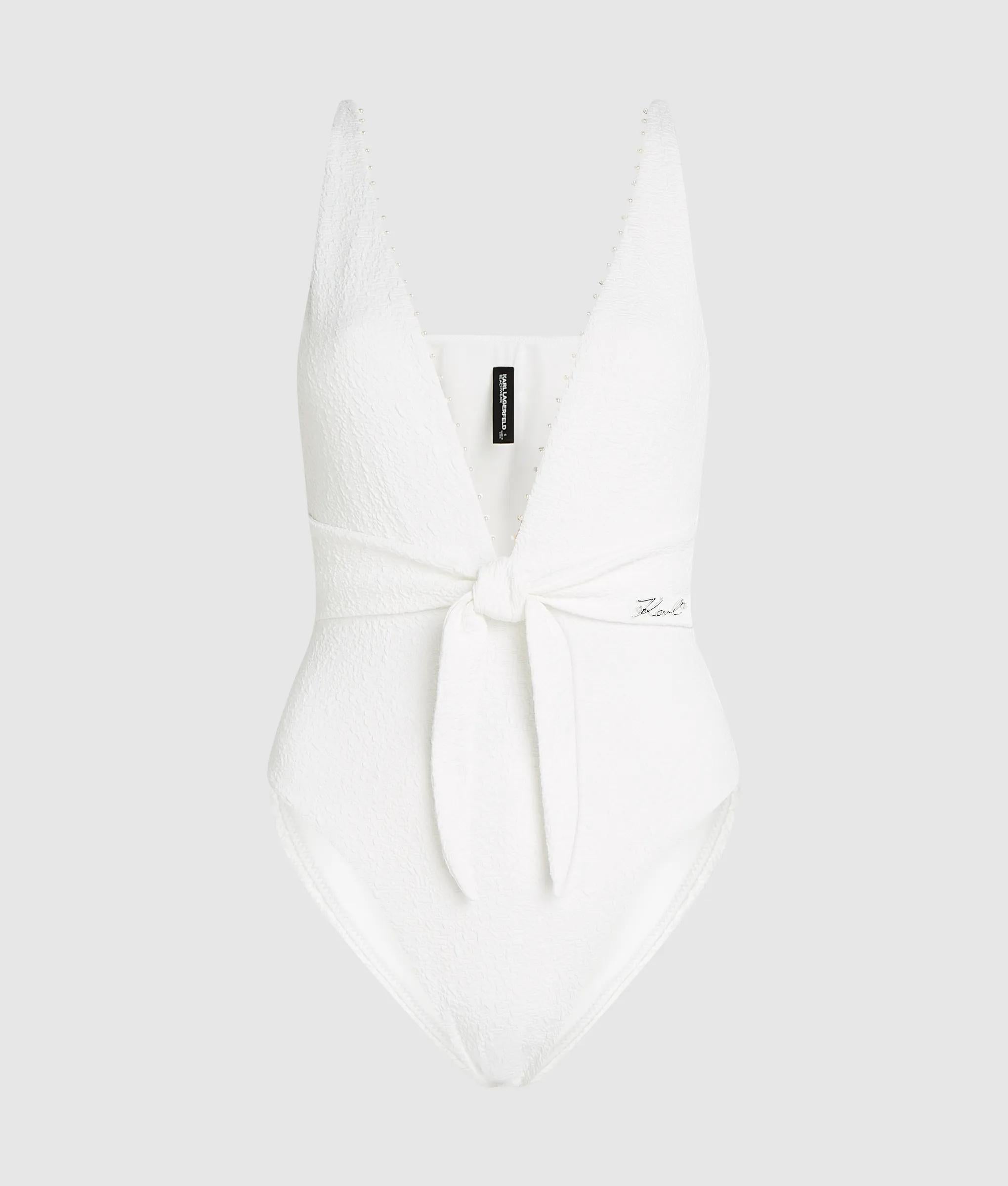 Badpak met textuur en neppe parels