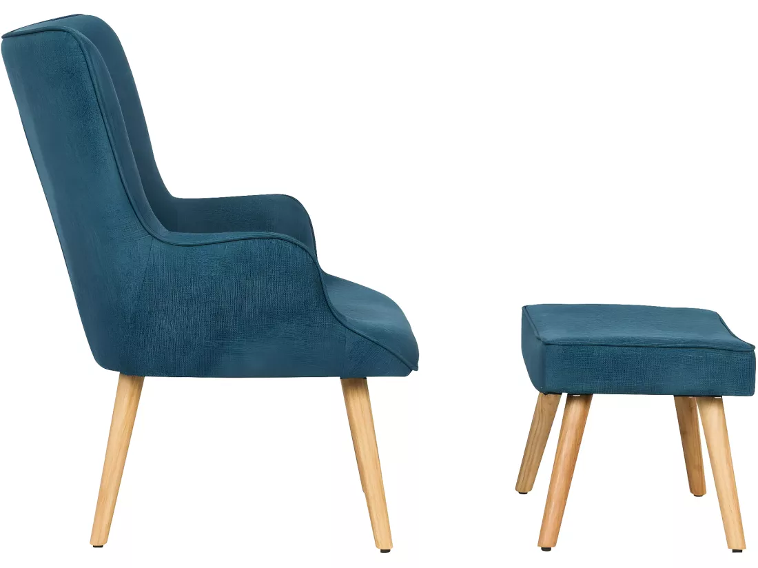 Fauteuil style scandinave en tissu 