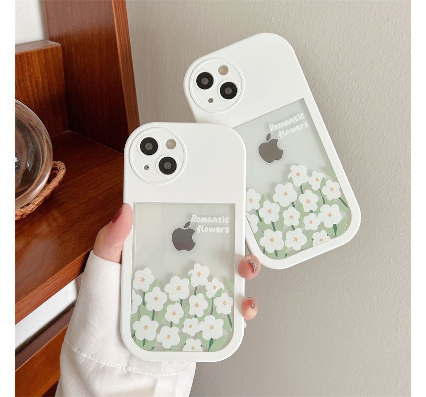 Fonekase - Bloemen telefoonhoesje - iPhone 14 Pro Max / 14 Pro / 14 Plus / 14 / 13 Pro Max / 13 Pro / 13 / 12 Pro Max / 12 Pro / 12 / 11 Pro Max / 11 / XS Max / XR / X / XS