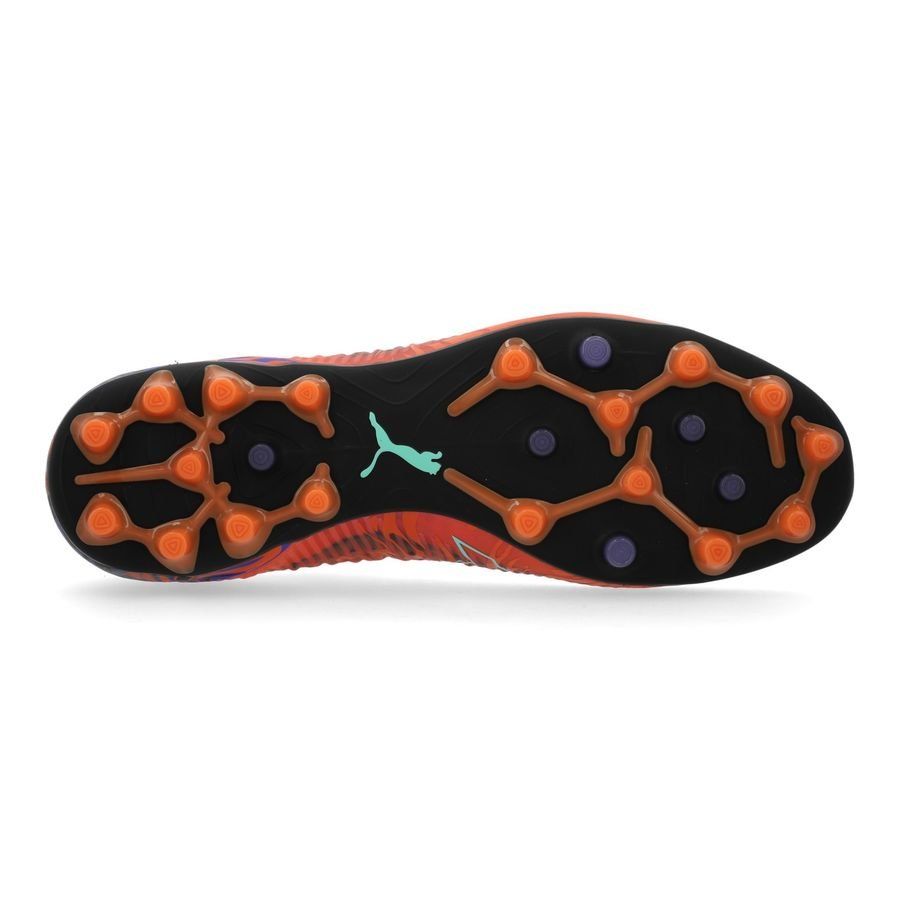 PUMA Future 8 Ultimate MG Creativity - Orange Poppy/Dark Amethyst/Bleu/Noir ÉDITION LIMITÉE