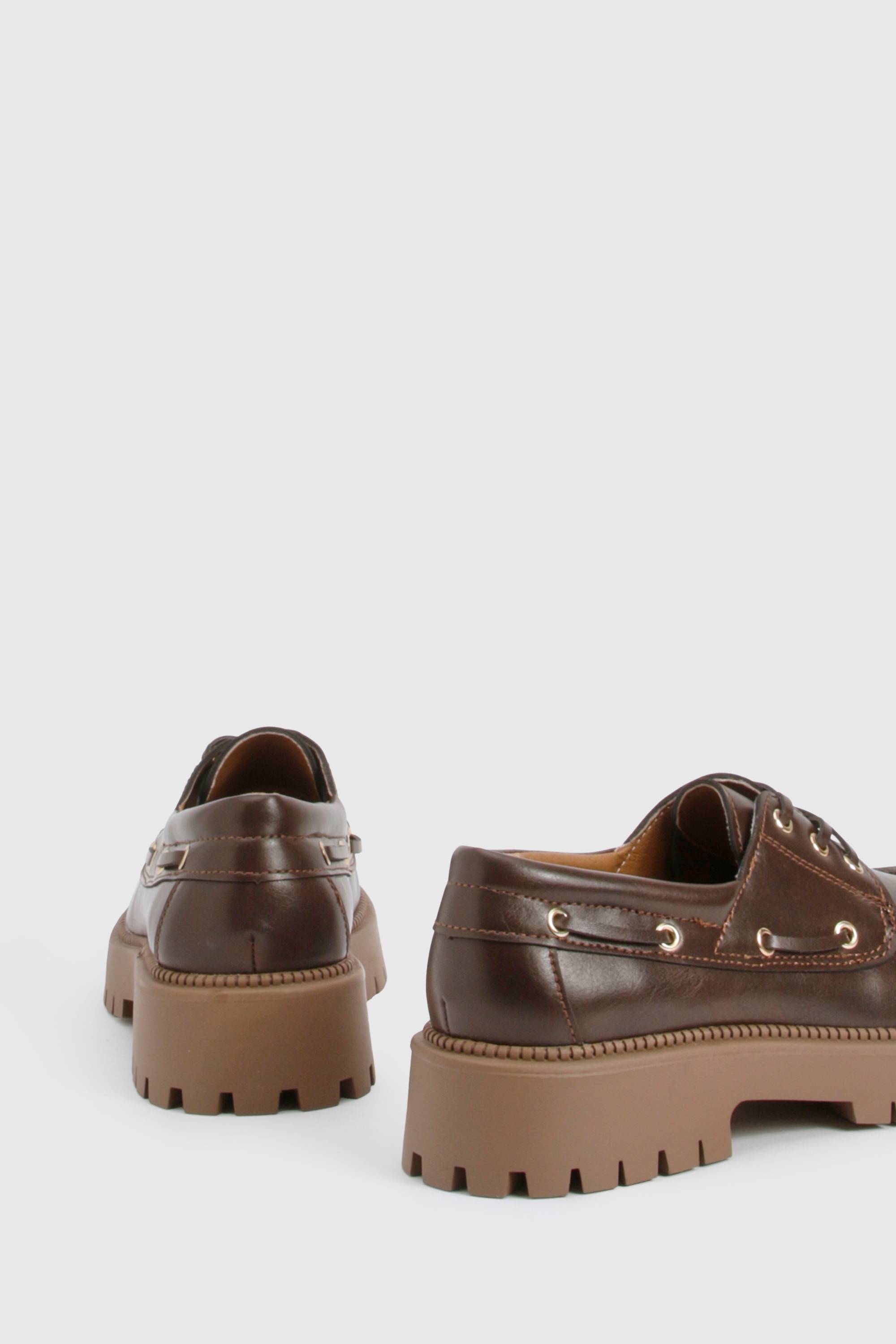 boohoo Chunky Boat Shoe Loafers