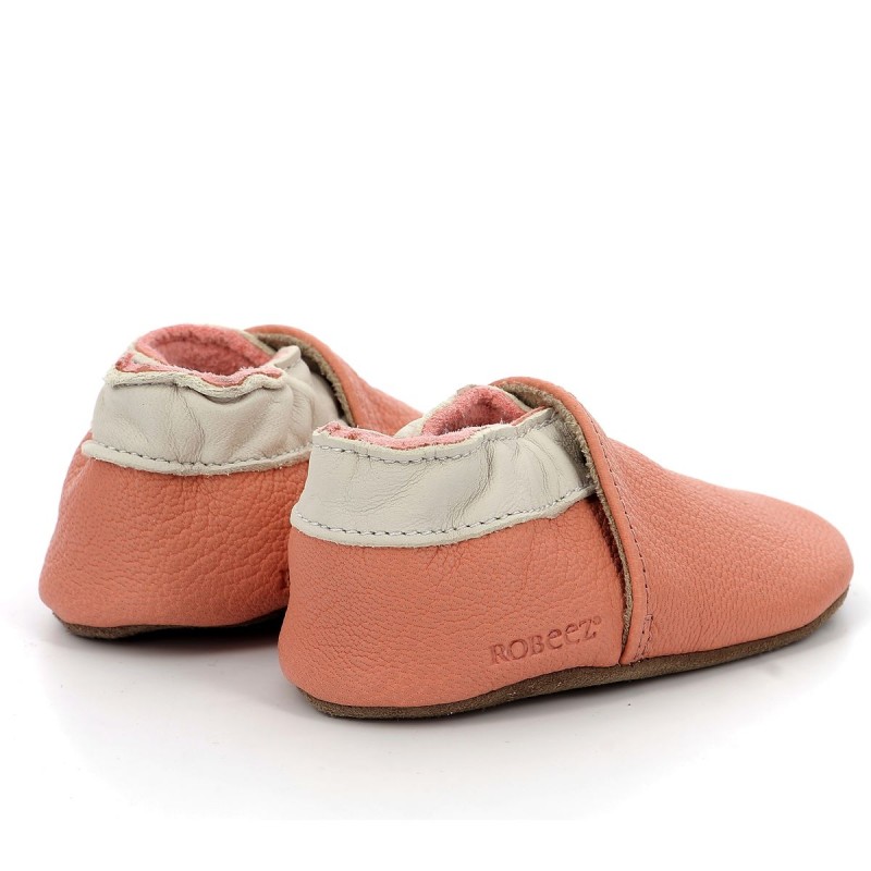 Robeez Robeez Chaussons Coddle Baby Rose Corail