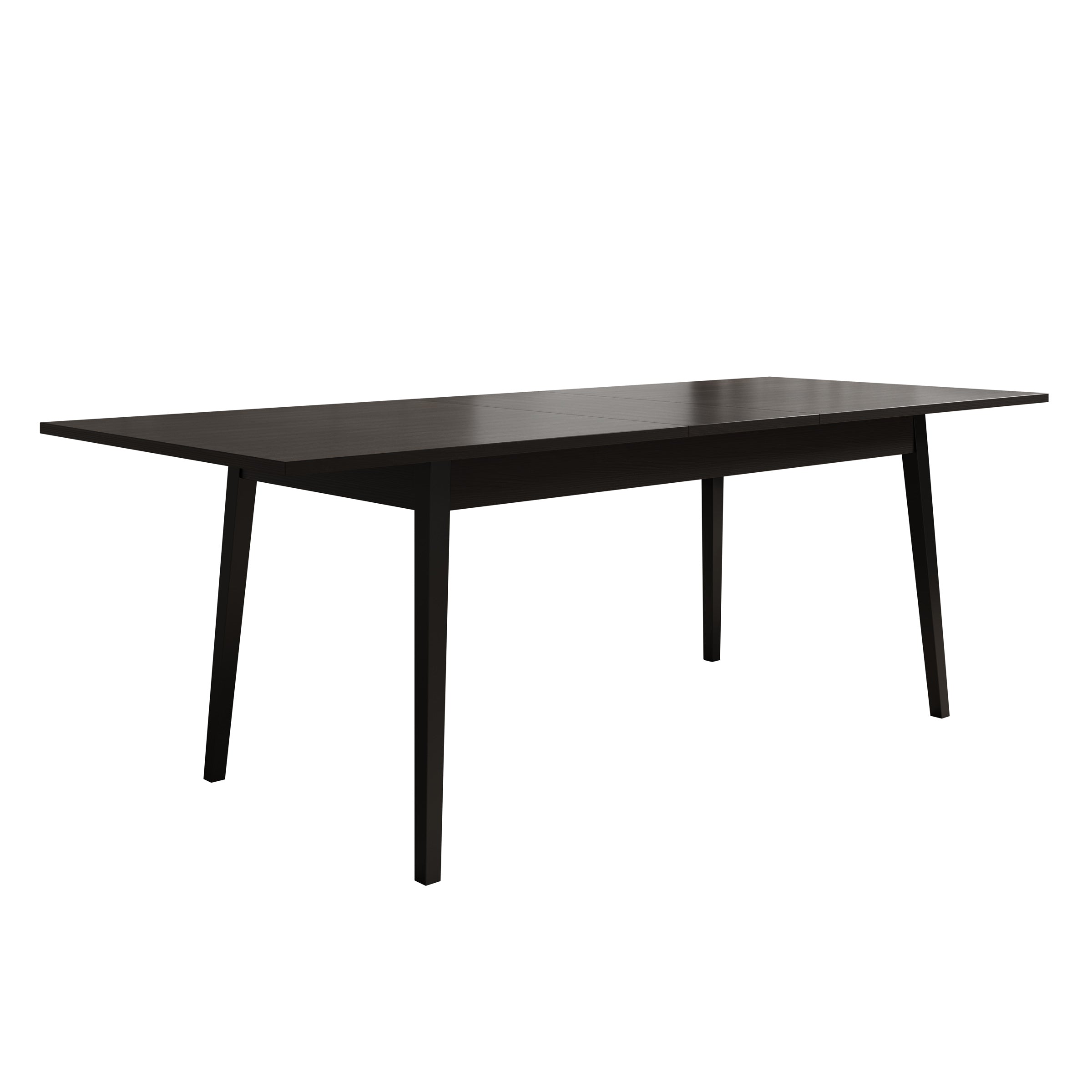 Meubella - Eetkamertafel Monor - Zwart eiken - 220 cm - Uitschuifbaar