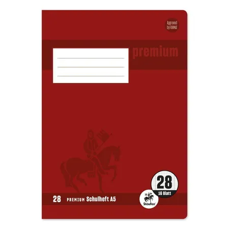 Staufen Premium Schulheft Lin28 A5 16 Blatt 90g/qm 5mm kariert mit RL