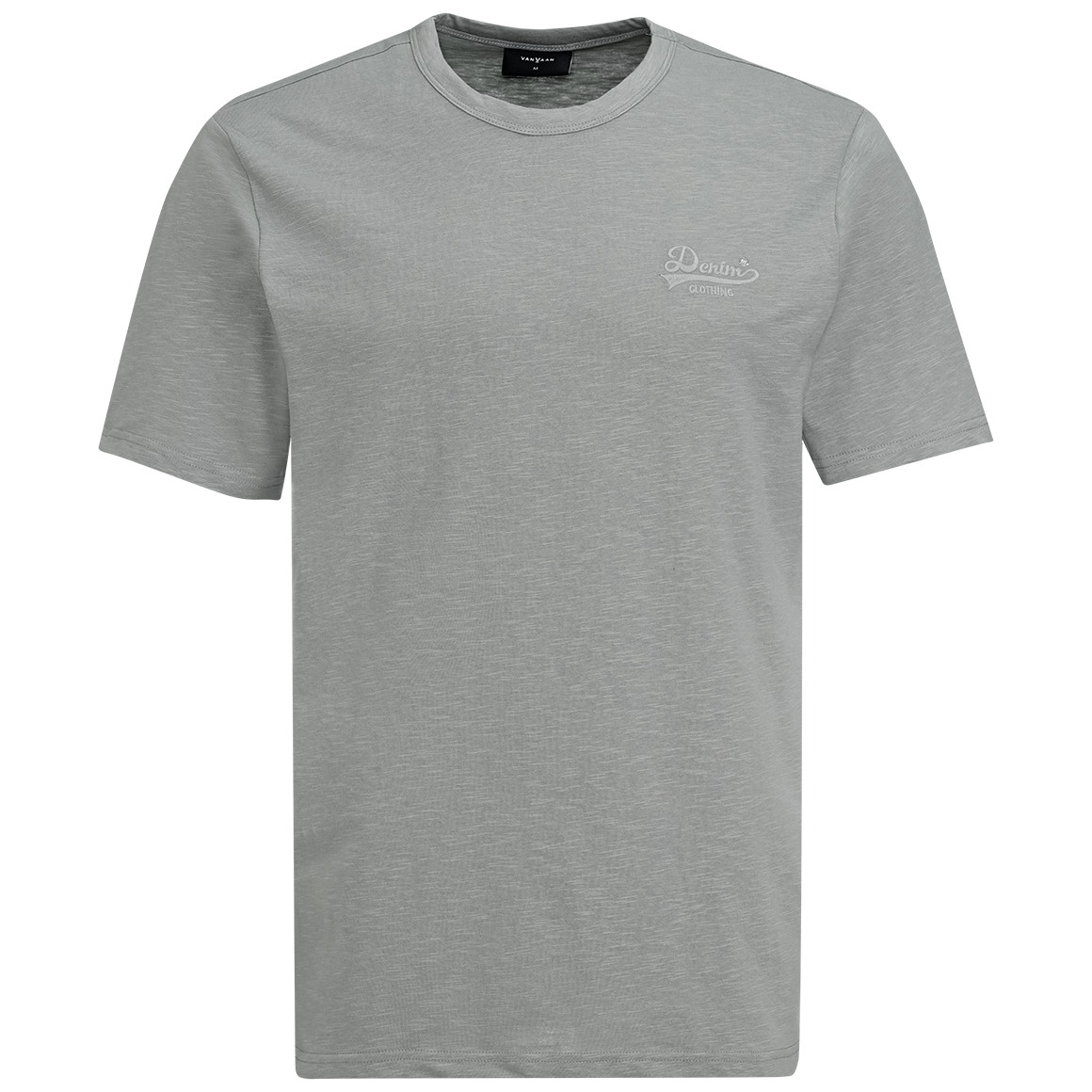 VanVaan Denim Herren T-Shirt mit Stickerei graugrün