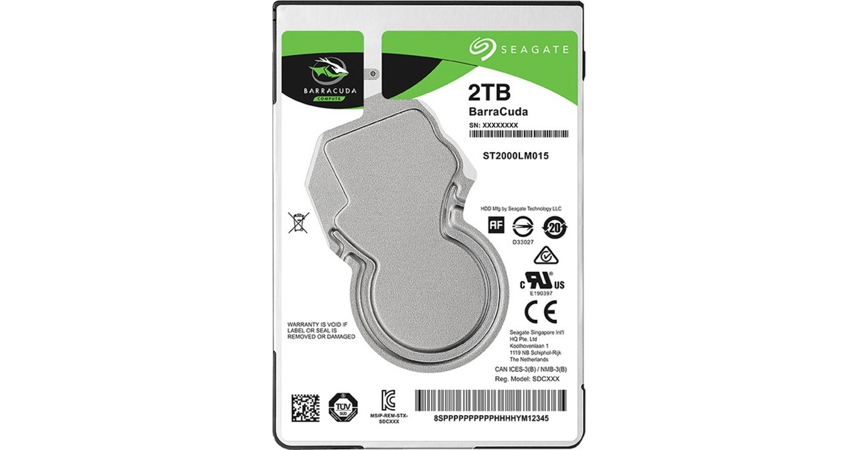 SeagateBarraCuda 2 TB harde schijf  (ST2000LM015, SATA/600)