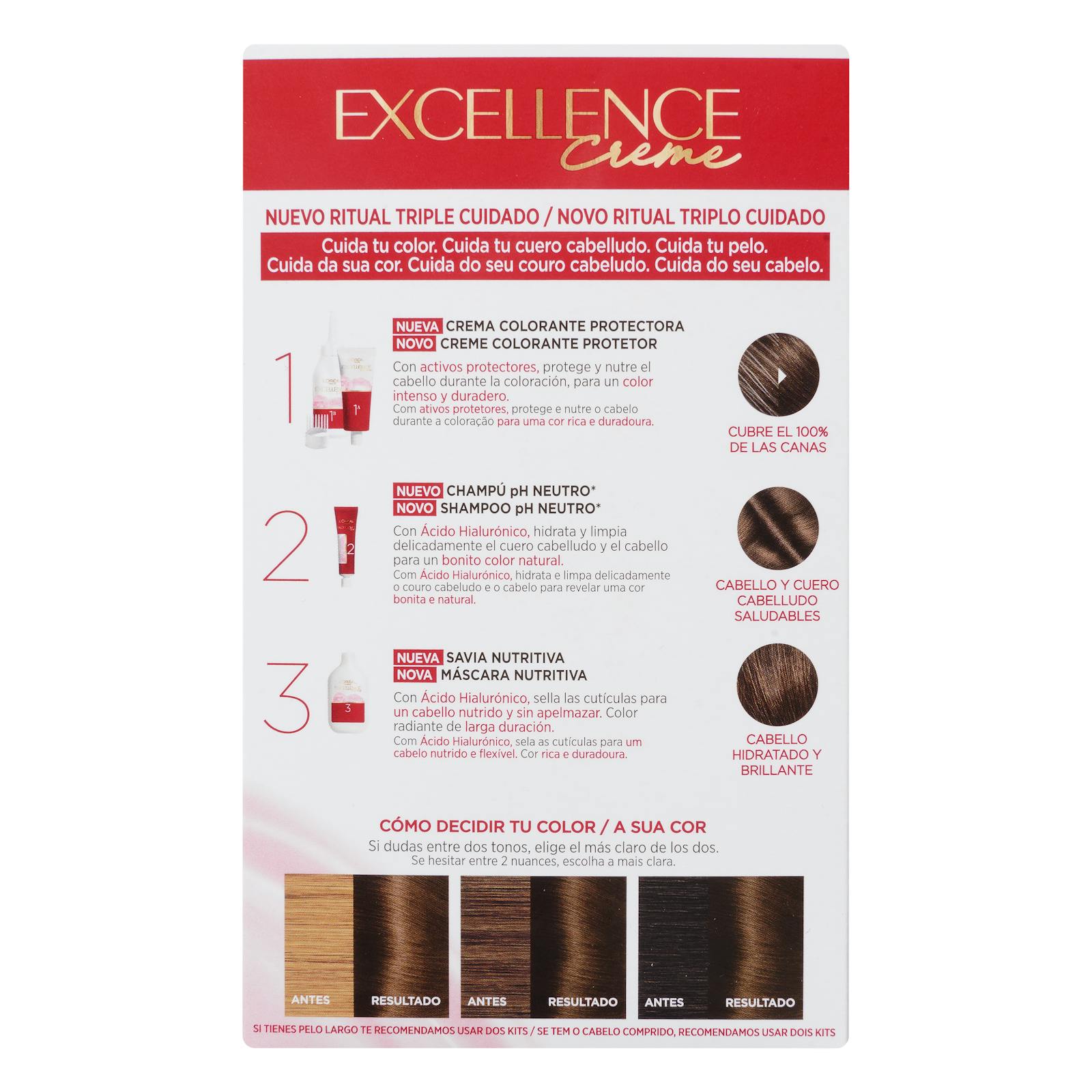 Coloration permanente 5 châtain clair Excellence Crème