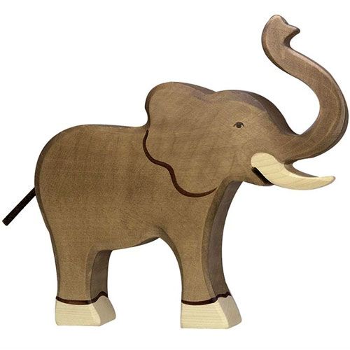 Holztiger olifant 19 cm