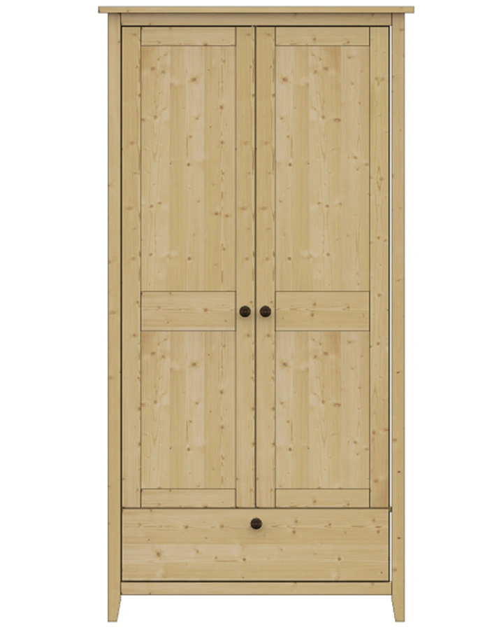 Kleiderschrank SOLVITA klein (Farbe: laugenfarbig)