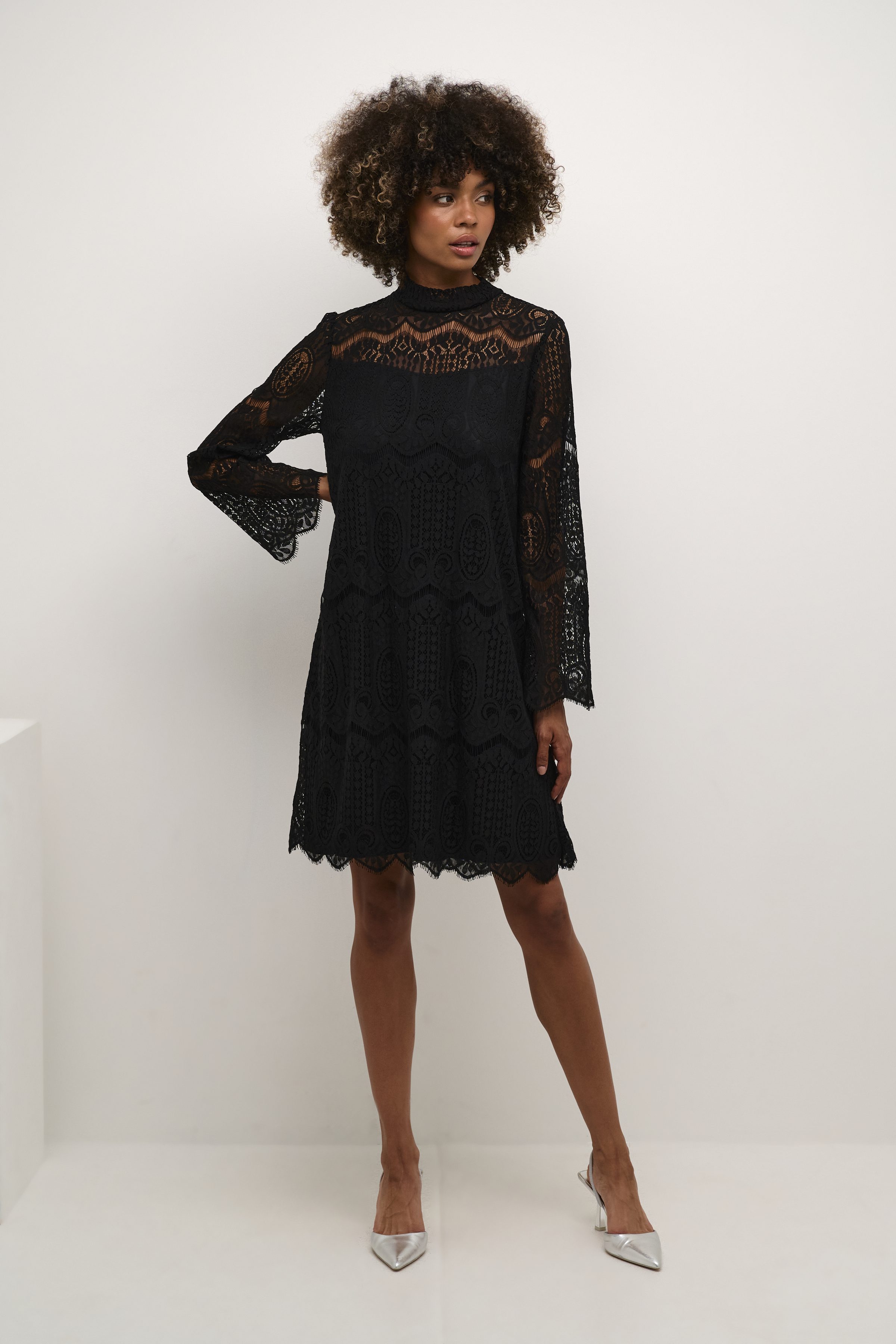 Culture - Ima Lace Short Dress - Black