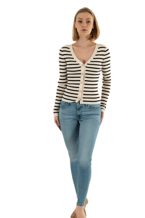 Gilets cardigans morgan 231-milia ivoire