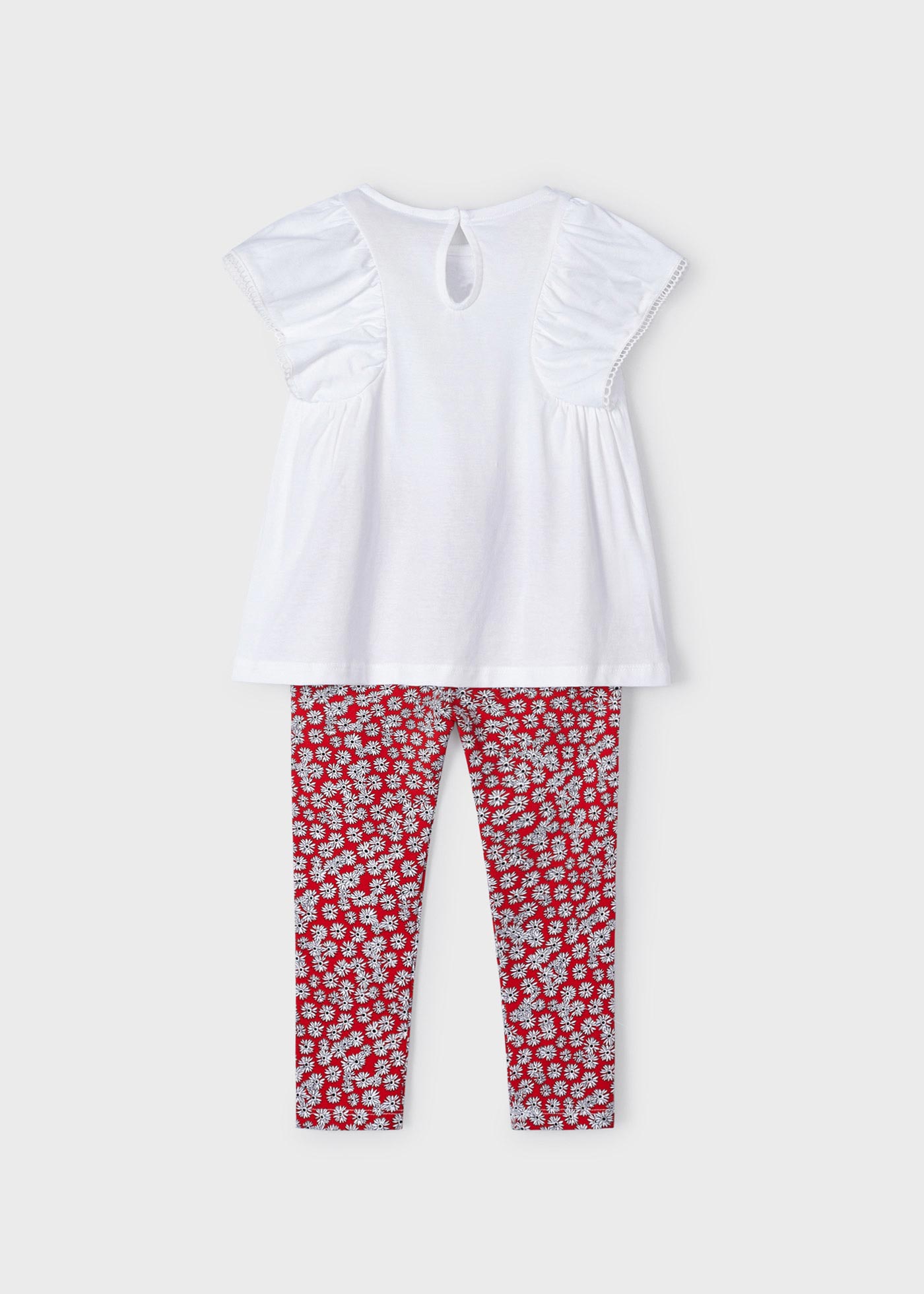 Conjunto de duas peças com leggings de algodão sustentável para meninas