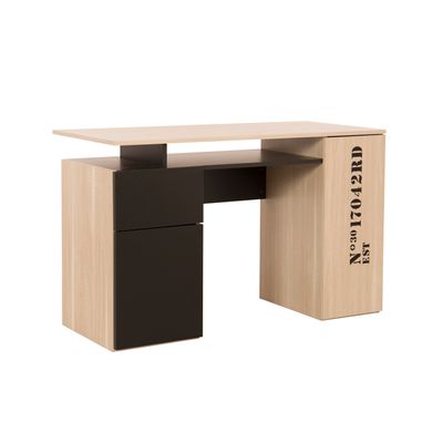 Bureau droit INDUS avec rangement - L. 120 x P. 55 x H. 75 cm
