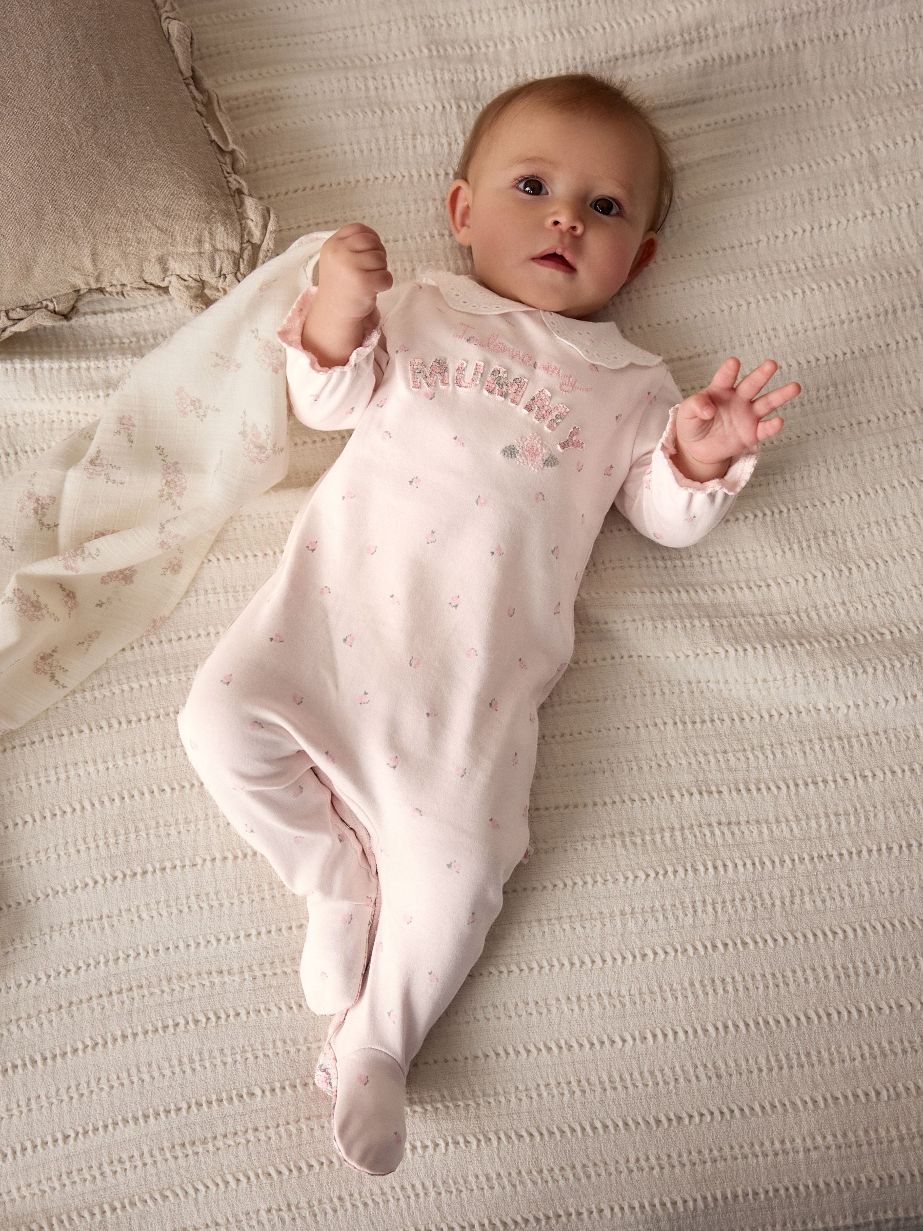 Roze Mummy - Baby Family 100% katoenen slaappak (0 - 2 jr)