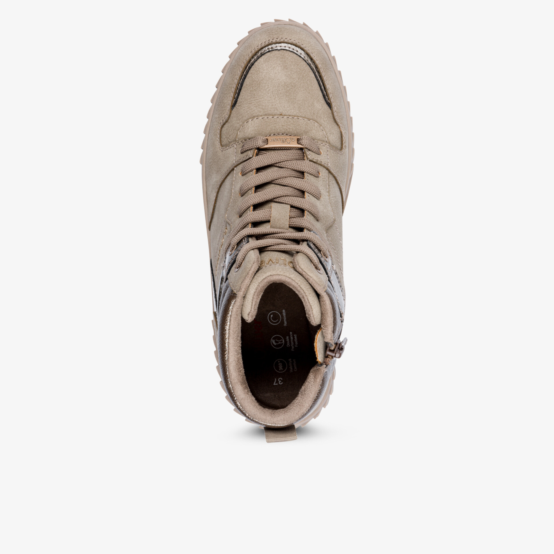 s.Oliver Damen Schnürstiefeletten beige