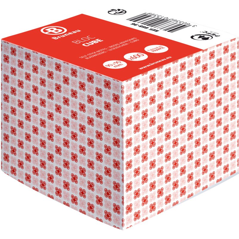 Bloc cube Mosaïque Bruneau dos encollé 90 x 90 mm - bloc de 600 feuilles