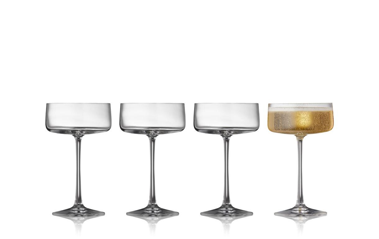 Champagnerglas Zero 4 Stück, 26 clChampagnerschale aus ultraklarem Kristallglas