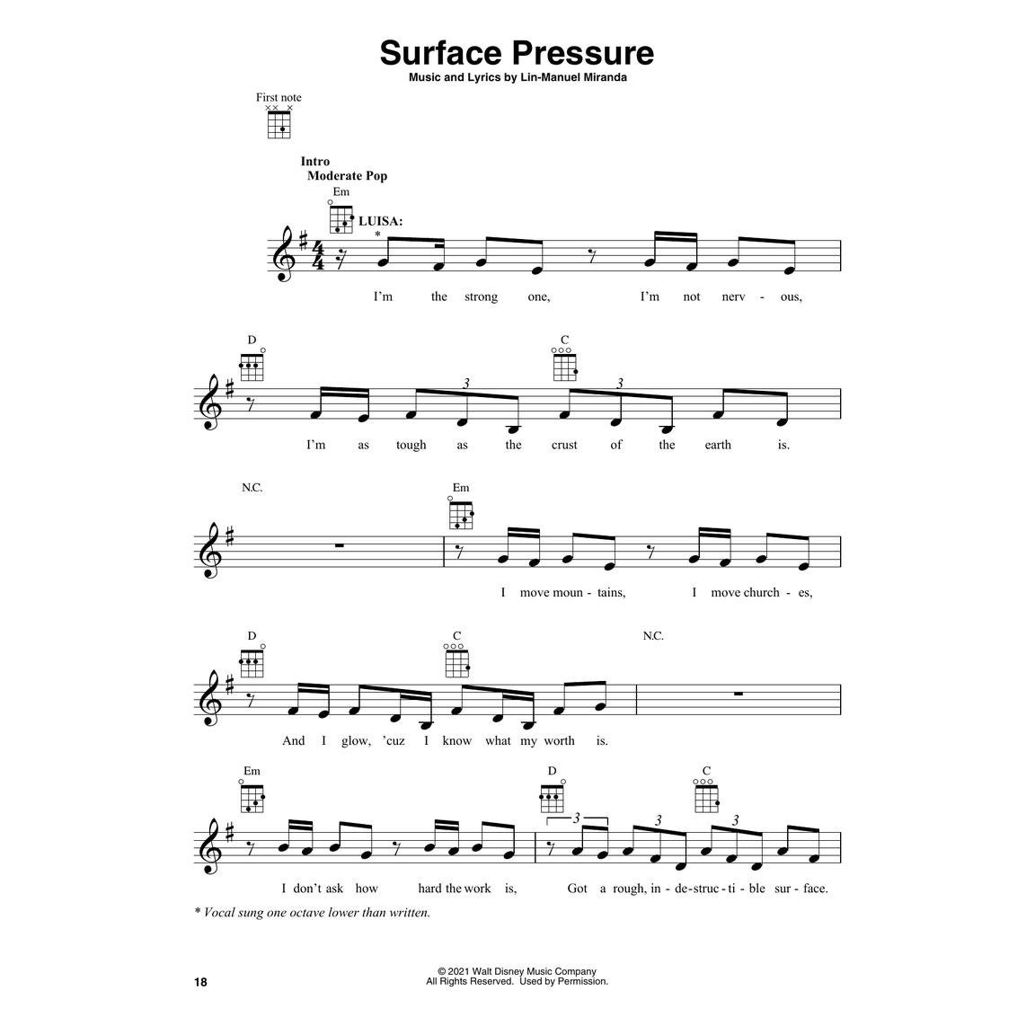 Hal Leonard Disney Encanto songboek voor ukelele