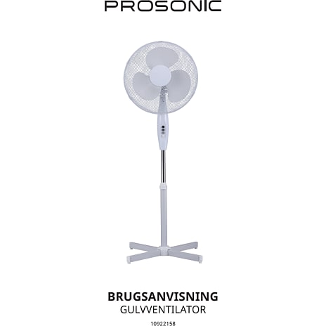 Prosonic gulvventilator 45 W - hvid
