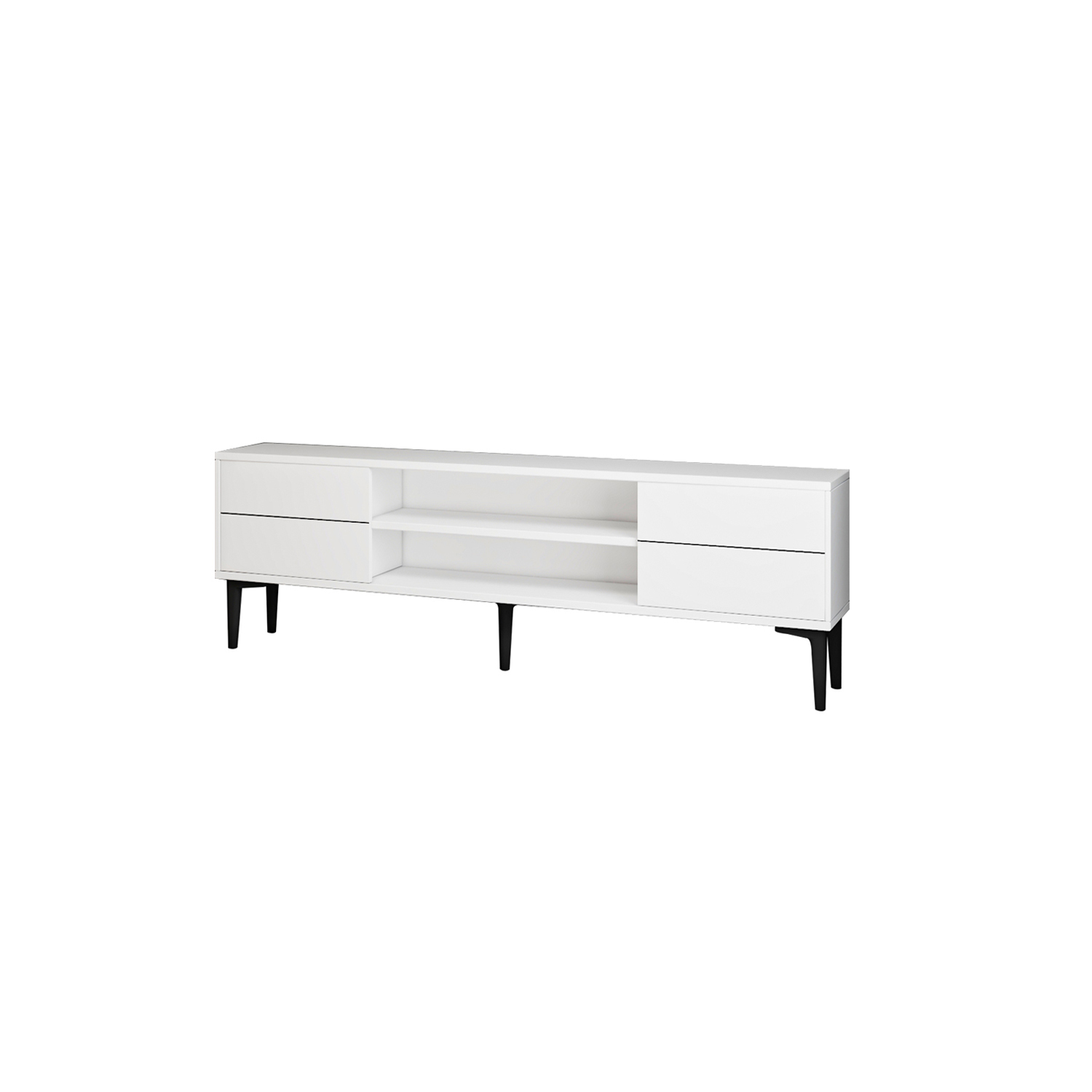 TV-Lowboard - weiß - 140 cm