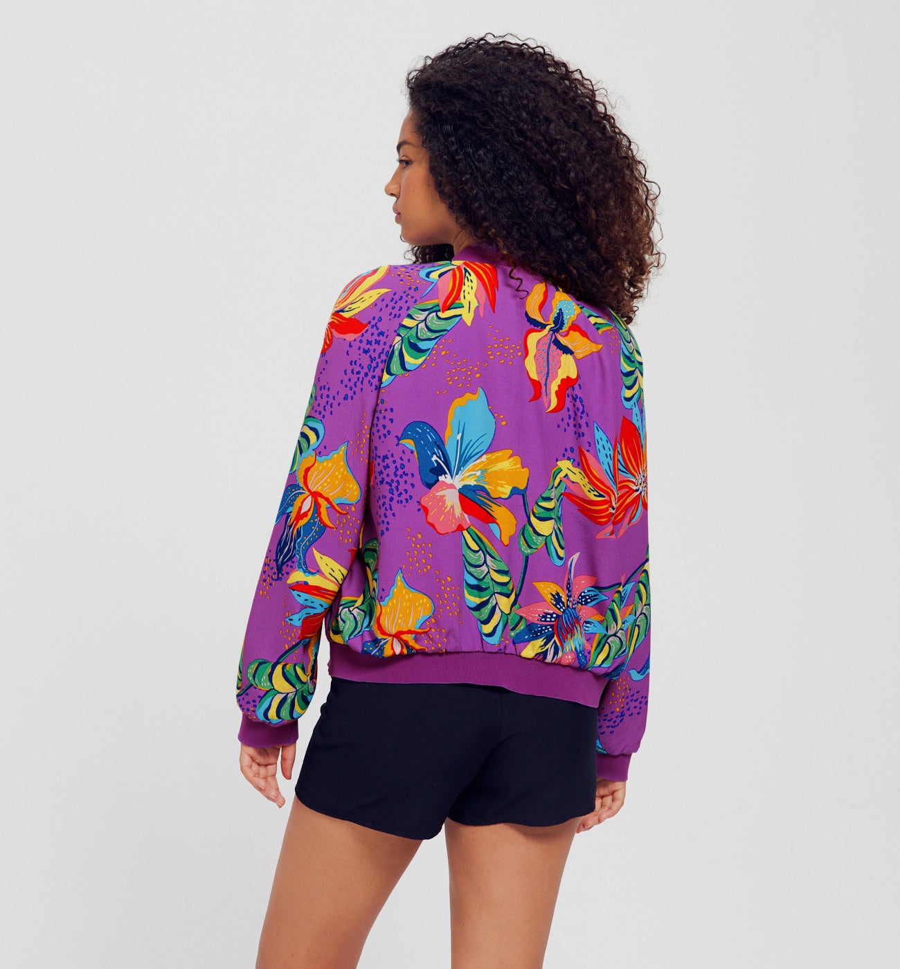 Bomber imprimé Femme - Imprimé violet