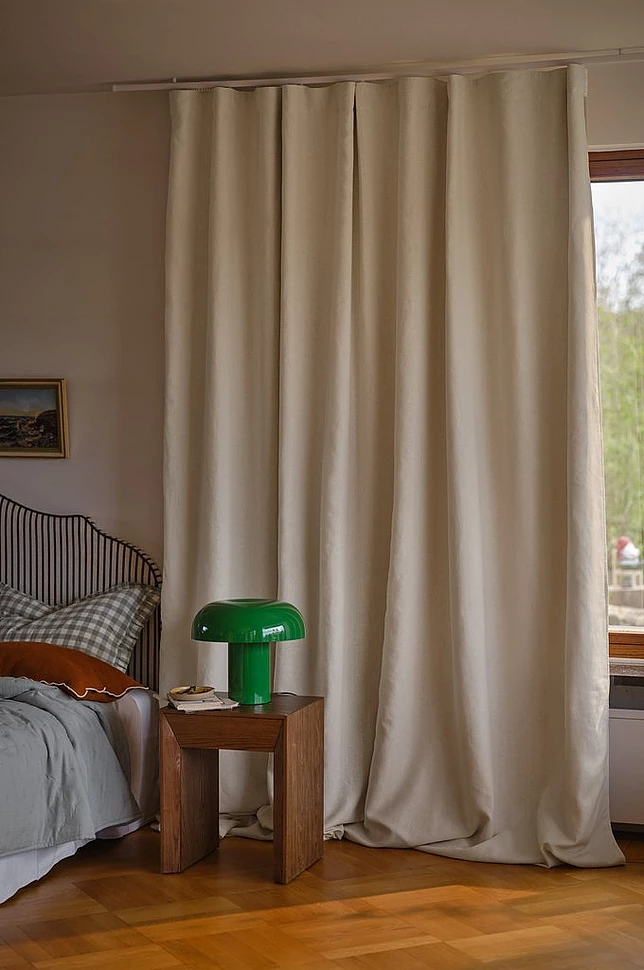 AURORA mørkleggingsgardin lin 1-lengde ekstra bred