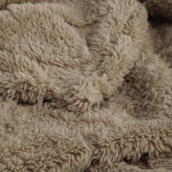 Fleece plaid hart bruin 130 x 180 cm