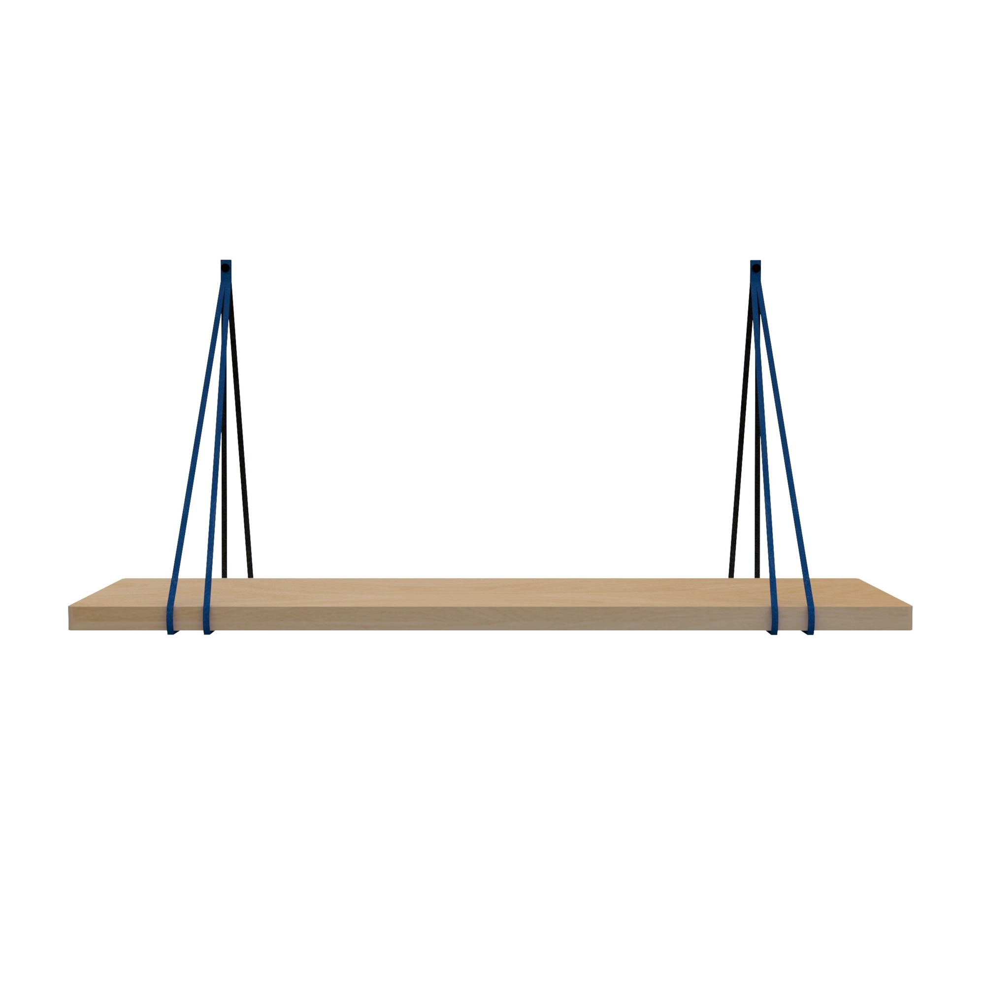 Leren split-plankdragers Blauw - 2 stuks