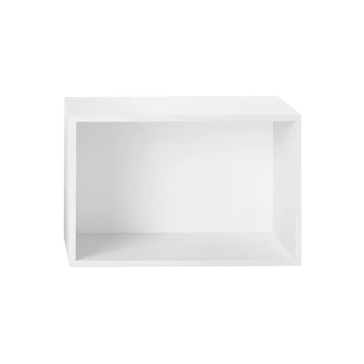 Muuto - Stacked System Regalmodul mit Rückwand, large / weiss