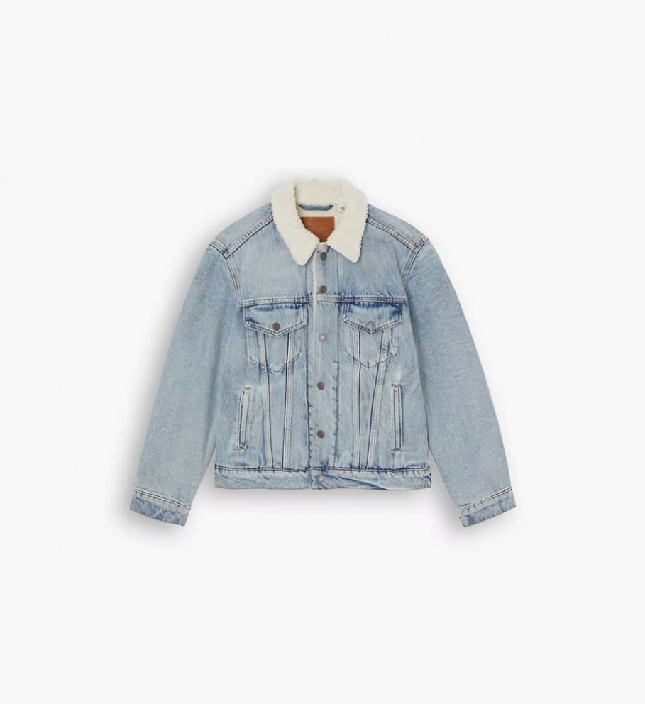 Jaqueta Levi's Sherpa Trucker Ex-Boyfriend Azul Claro