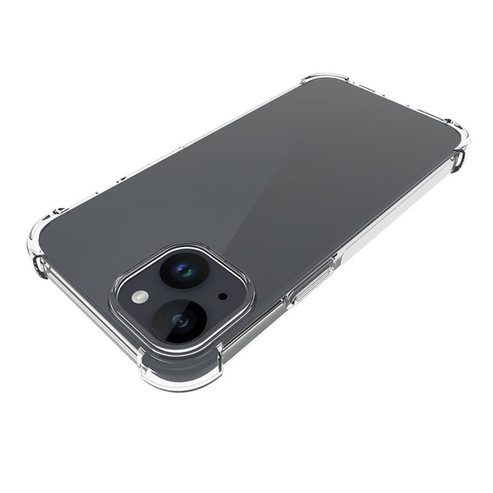 iPhone 15 Gummi Hülle Case Slim Design mit Air Cushion Fallschutz - Transparent