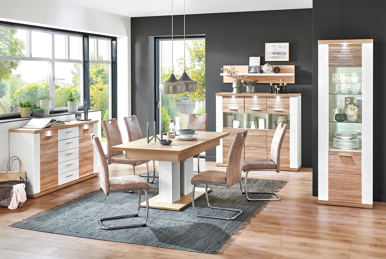 Stuhl Karola Stoffbezug Beige