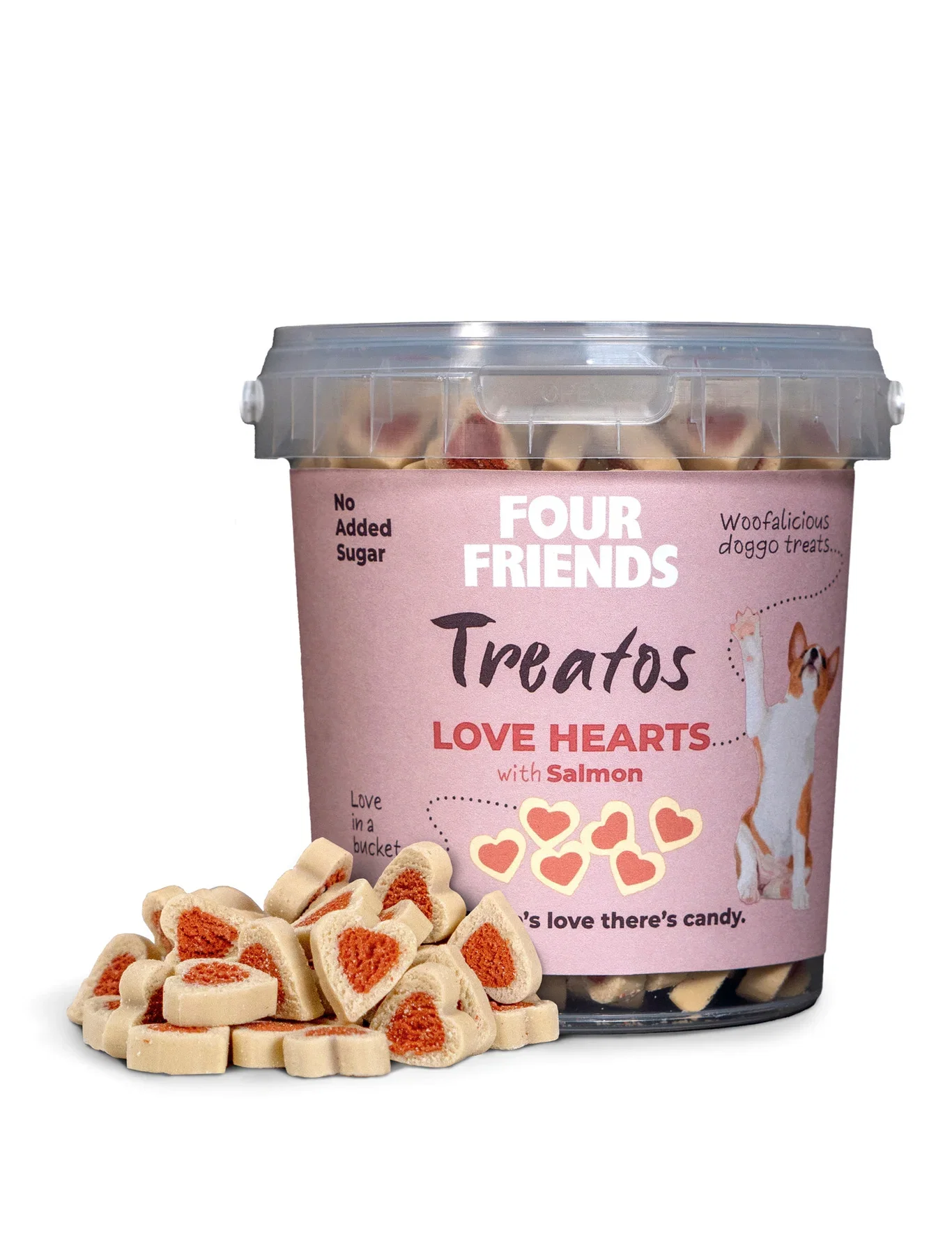 FourFriends Hundegodteri Love hearts FourFriends 500 g
