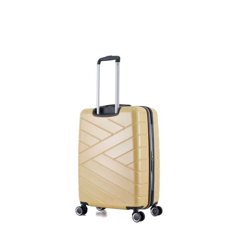 Lot de 3 valises rigides 395 Extensibles 55, 66 et 76 cm Moutarde