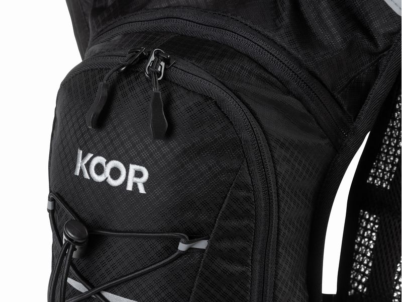 KOOR Rucksack Leenza 6 l, Schwarz Funktionaler und bequemer Bikerucksack
