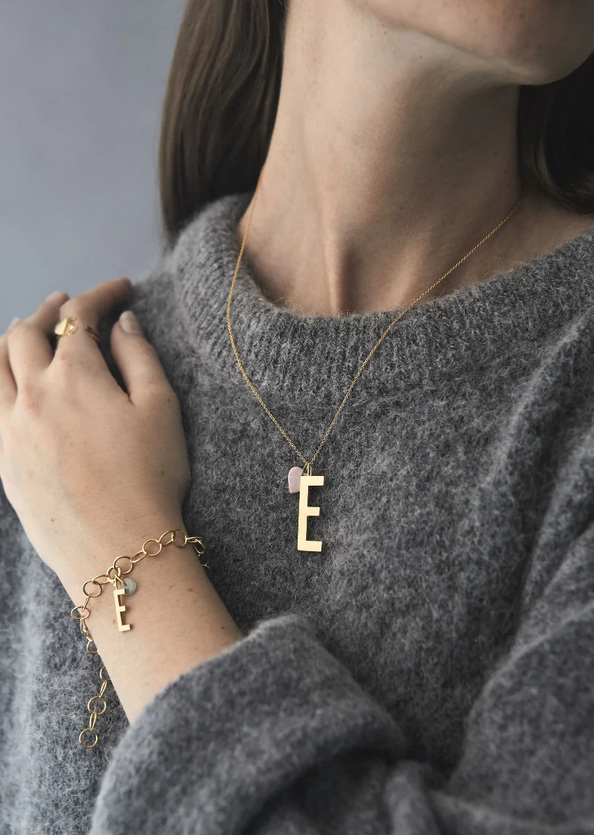 Design Letters  Lucky Numbers vedhæng fra 0-9 - forgyldt