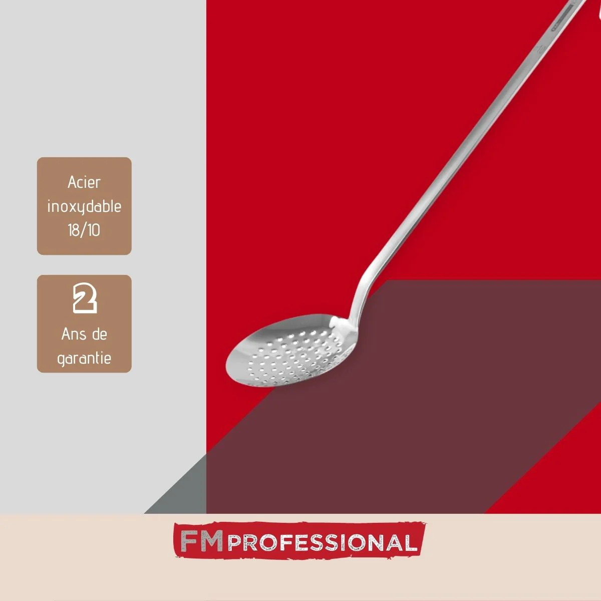 Ecumoire de cuisine inox 39,4 cm l Divers FM Professional