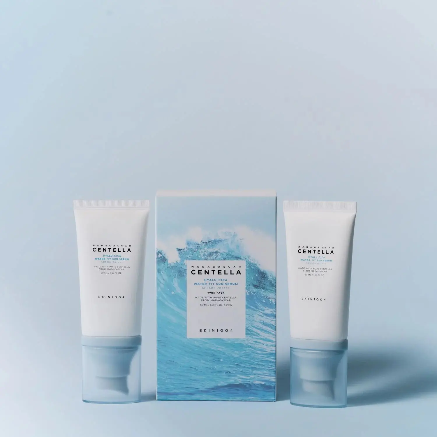 Madagascar Centella Hyalu-Cica Water-Fit Sun Serum Twin Pack SPF50+