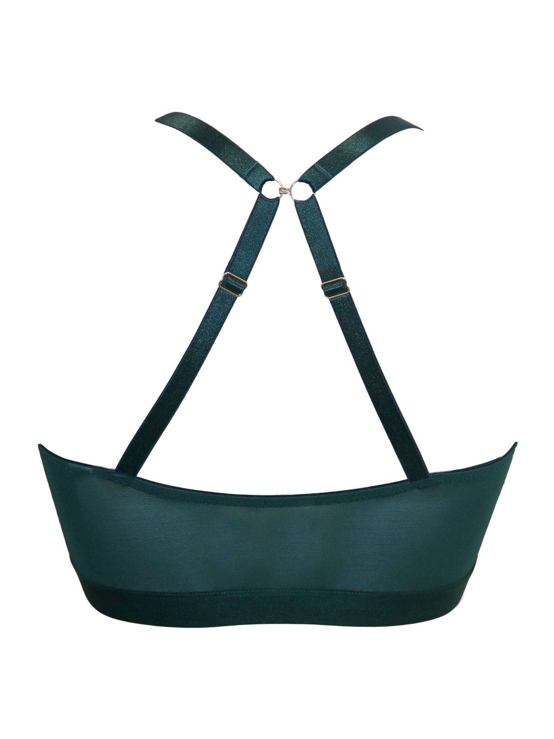 Groen - Pour Moi India beugelbustier met voorsluiting