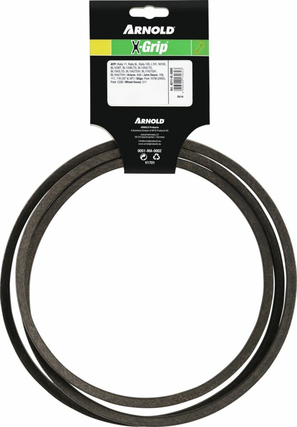 Courroie trapézoïdale x-grip v de type 4l880