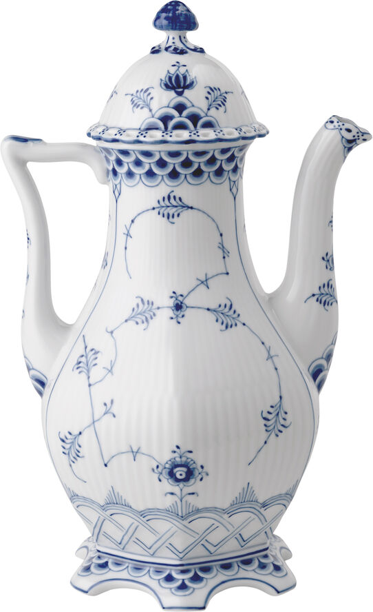 Royal Copenhagen Musselmalet Helblonde Kaffekande 100 cl Hvid