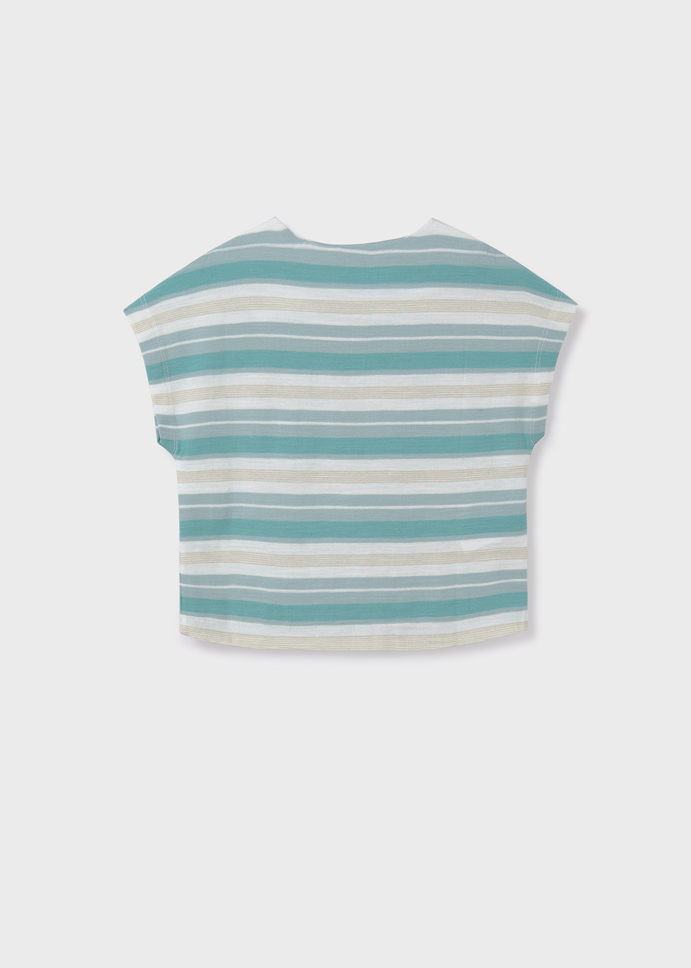 Camiseta listrada Better Cotton para meninas, Acqua