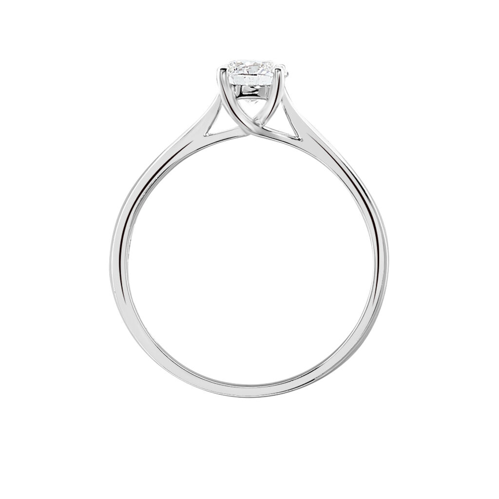 Bague Solitaire Fiona Or Blanc Diamant Synthetique
