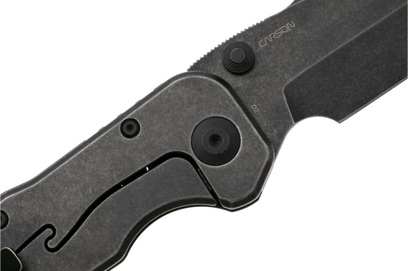 Real Steel Evolution Ironclad 7912BB, Blackwashed D2 Tanto, Black G10, zakmes, Carson Huang design