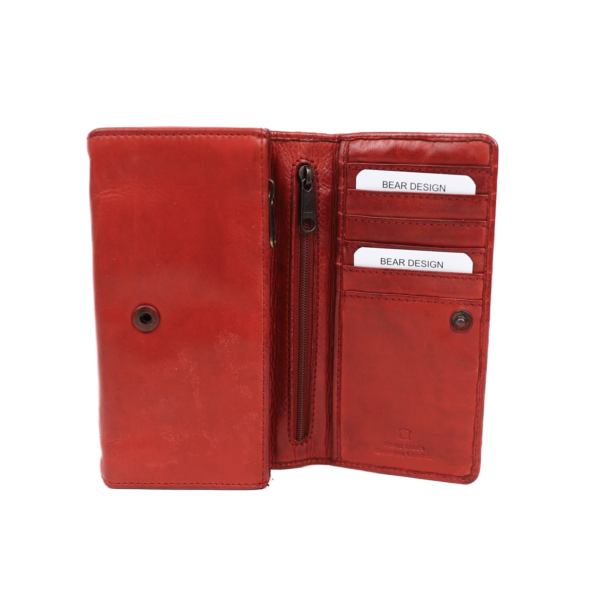 Overslag portemonnee 'Noor' rood Rood
