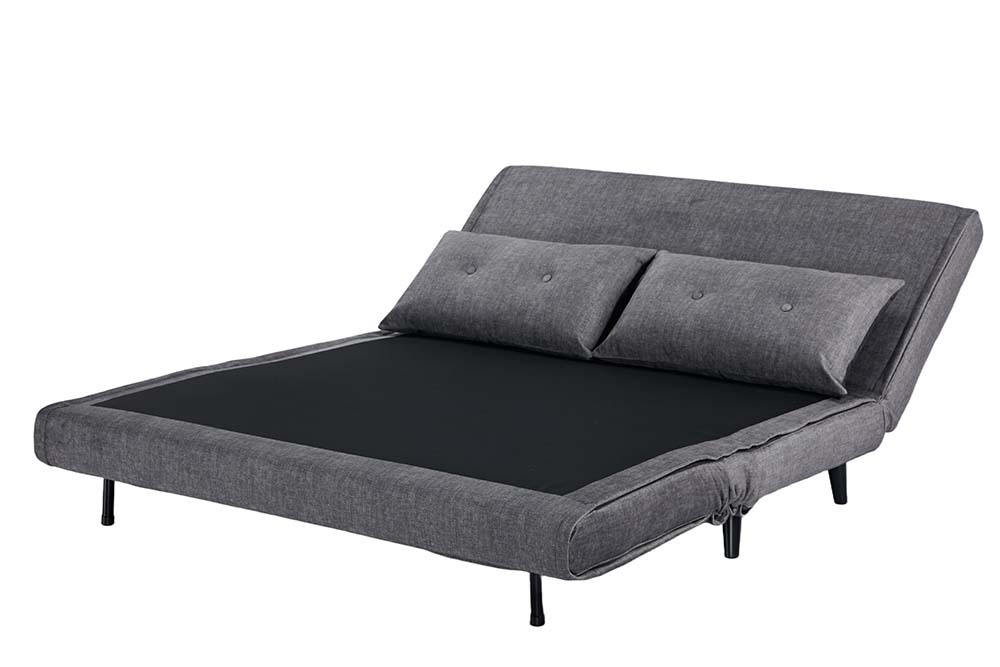 Retro Schlafsessel SMART MULTIFUNCTION 140cm grau Vogue Velours Samt Bettfunktion